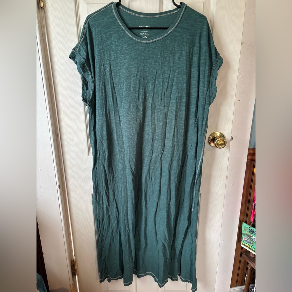 NATURAL LIFE Teal Short Sleeve Top